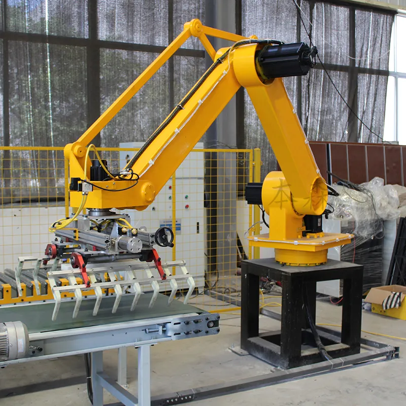 Automatic Column Palletizer Automation Line for Beverage Food Space-Saving Bulk Packaging Metal Plastic Cases