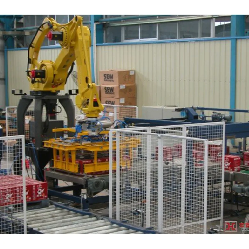 Automatic Column Palletizer Automation Line for Beverage Food Space-Saving Bulk Packaging Metal Plastic Cases