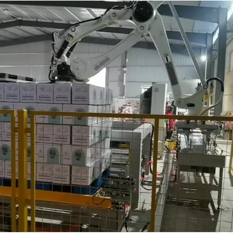 Automatic Column Palletizer Automation Line for Beverage Food Space-Saving Bulk Packaging Metal Plastic Cases