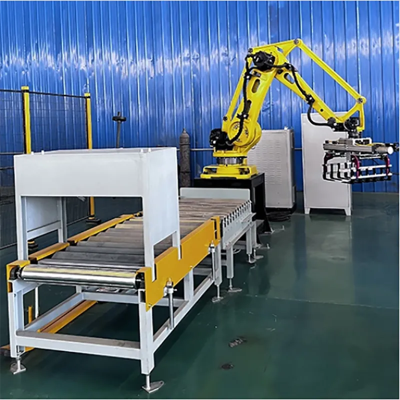 Automatic Column Palletizer Automation Line for Beverage Food Space-Saving Bulk Packaging Metal Plastic Cases