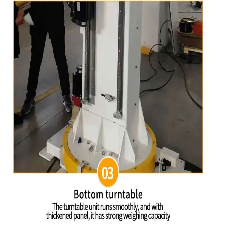 Automatic vertical column palletizer stacking system for bags, boxes and cartons, bag stacker, PLC control