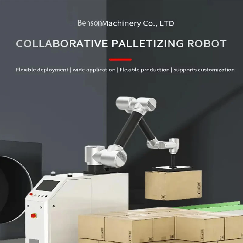 Automated cooperative robotic arm plastic cobot palletizer