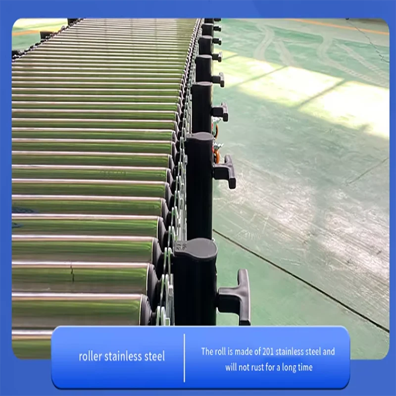New state of self-supporting roller conveyor for carton/corrugated box production line