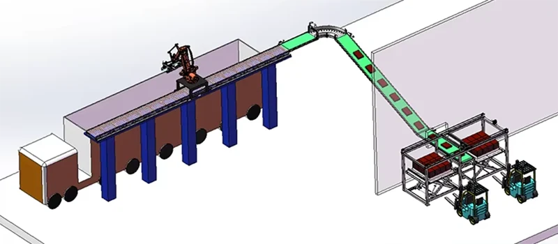 Robotic Palletizer for Corrugated Cardboard Cores Paper Sheets New Condition Machine Motor Core for Food Beverage for Glass Wood