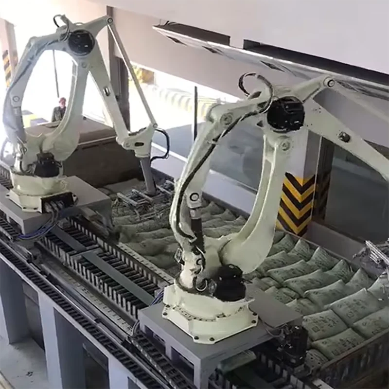 Robotic Palletizer for Corrugated Cardboard Cores Paper Sheets New Condition Machine Motor Core for Food Beverage for Glass Wood