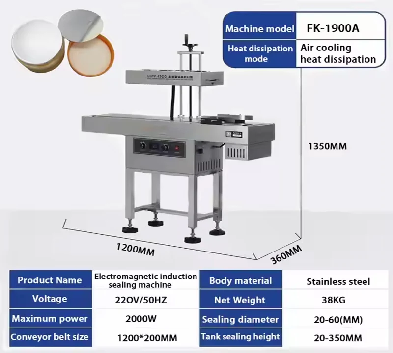 Automatic Electromagnetic Induction Aluminum Foil Sealing Machine Plastic Bottle Glass Bottle Sealing Machine