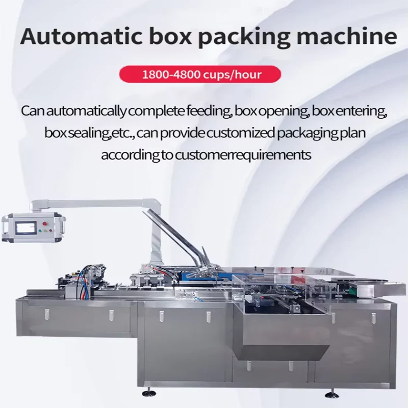 Electric Fully Automatic Cartoning Machine Food Chemical Textiles-Carton Box Packaging Paper Wrapping PLC Motor Core Components