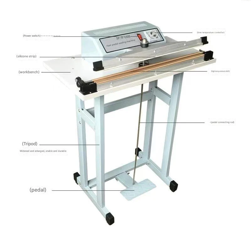 Electric Full-motion Foot-Operated Aluminum Foil Bag Non-Woven Heat Sealing Machine for Chemical Eyelash Hot Melt Application