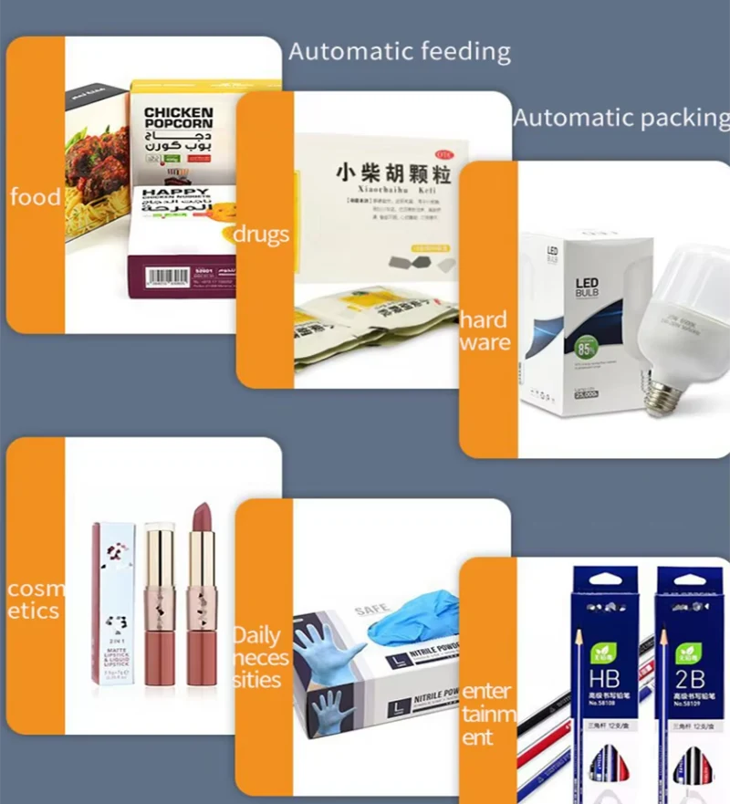 Fully Automatic Multifunctional Daily Necessities Cartoning Machine Chinese Packaging Machinery for Food Filling