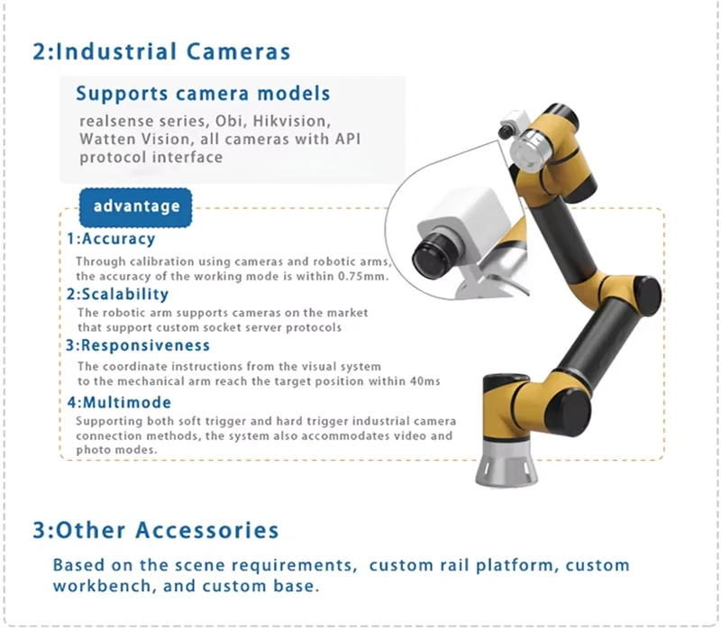 Collaborative Robotic Robot Pallet Plastic Palletizer 1kg 2kg 5kg Fried Chicken Noodles Cooking Industrial Arm