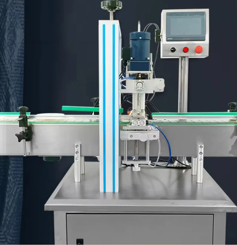 Plastic Glass Bottle Pump Head High Speed Capping Machine Cosmetic Essential Oil Sealing Machine