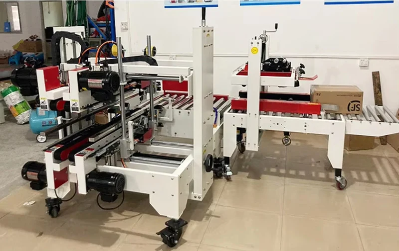 Fully Automatic Tic-tac-toe Baling Machine, Carton Corner Sealing Baling Machine Chinese Packaging Machinery