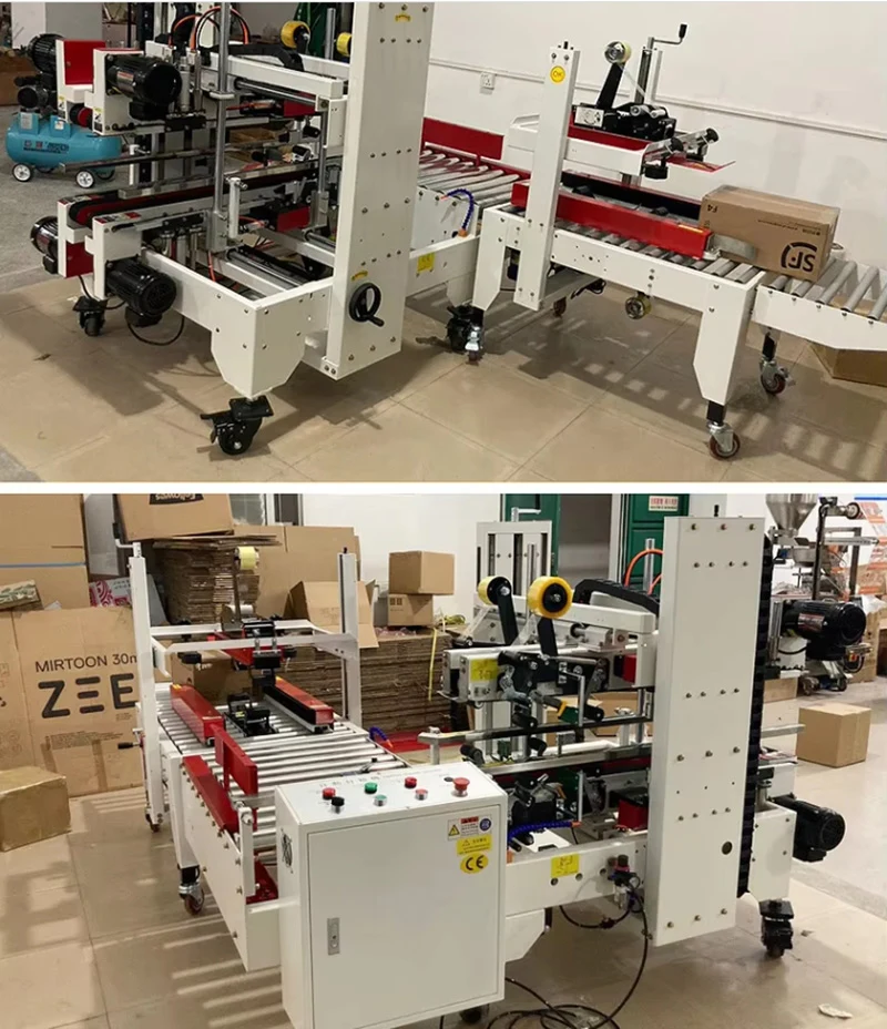 Fully Automatic Tic-tac-toe Baling Machine, Carton Corner Sealing Baling Machine Chinese Packaging Machinery