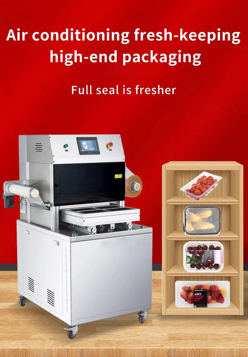 Fully Automatic Fast Food Box Freshness Sealing Machine Food Fruit and Vegetable Freshness Box Fruit Packing Machine