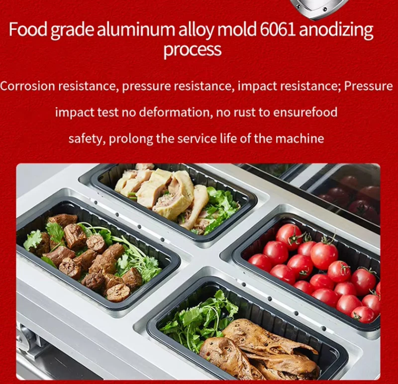 Fully Automatic Fast Food Box Freshness Sealing Machine Food Fruit and Vegetable Freshness Box Fruit Packing Machine