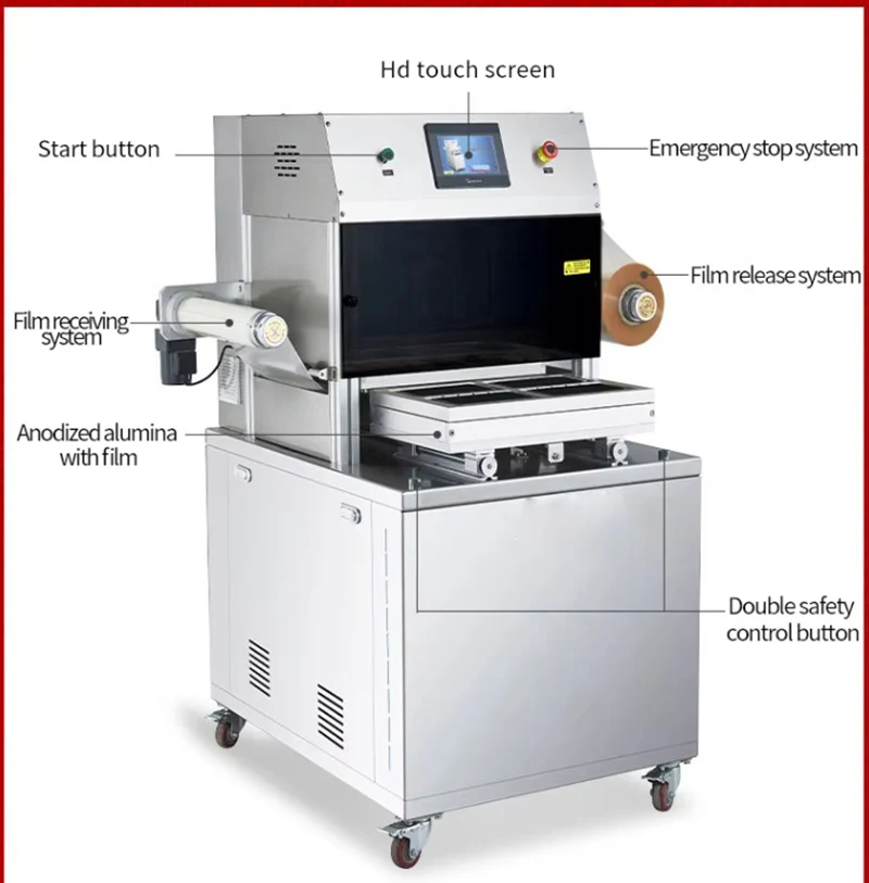 Fully Automatic Fast Food Box Freshness Sealing Machine Food Fruit and Vegetable Freshness Box Fruit Packing Machine