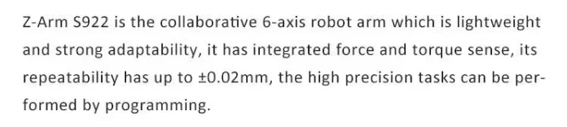 6 Axis Load 5kg Automated Industrial Equipment Cobot Collaborative Robot Arm