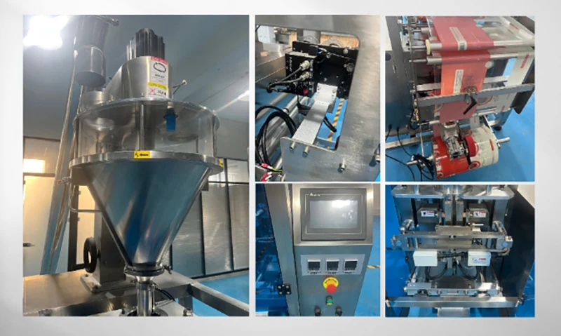 Fully Automatic Powder Filling Machine for Food Seasoning Coffee Milk Powder Flour Assembled PLC Plastic Packaging Assembly Line
