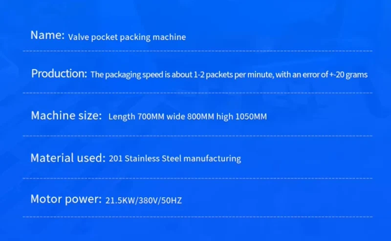 Electric 5-50kg Fertilizer Powder Bagging Machine with Easy Operation Sachet Pouch Packing Features Sealing Wrapping Functions