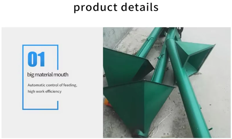 Spiral Auger Conveyor Stainless Steel Screw Hoist Chemical Flour Urea Granule Automatic Suction Feeder