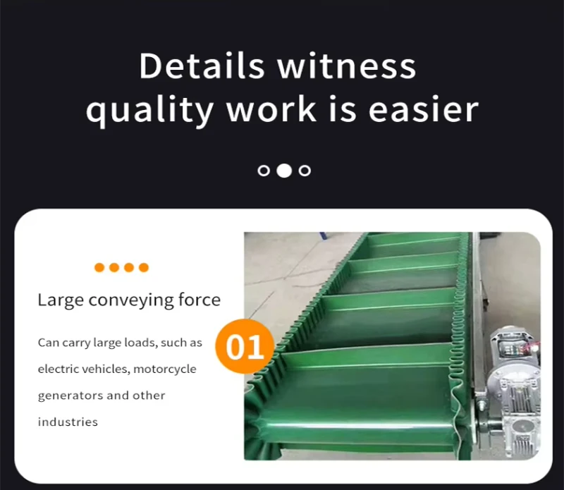 New Automatic Skirt Conveyor System Incline Bucket Elevator Lifting Belt Conveyor Condition New