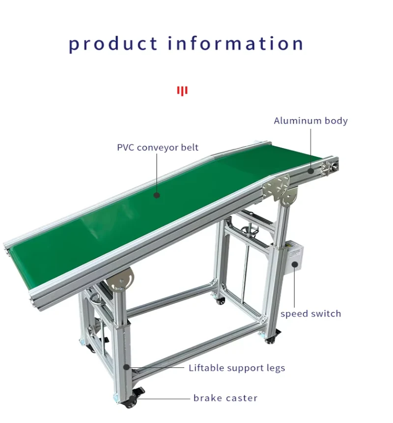 Small Automatic Belt Conveyor Line for Express Sorting Logistics Climbing Machine