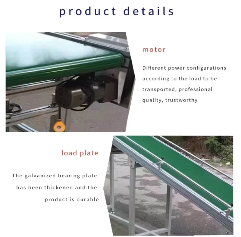 Small Automatic Belt Conveyor Line for Express Sorting Logistics Climbing Machine
