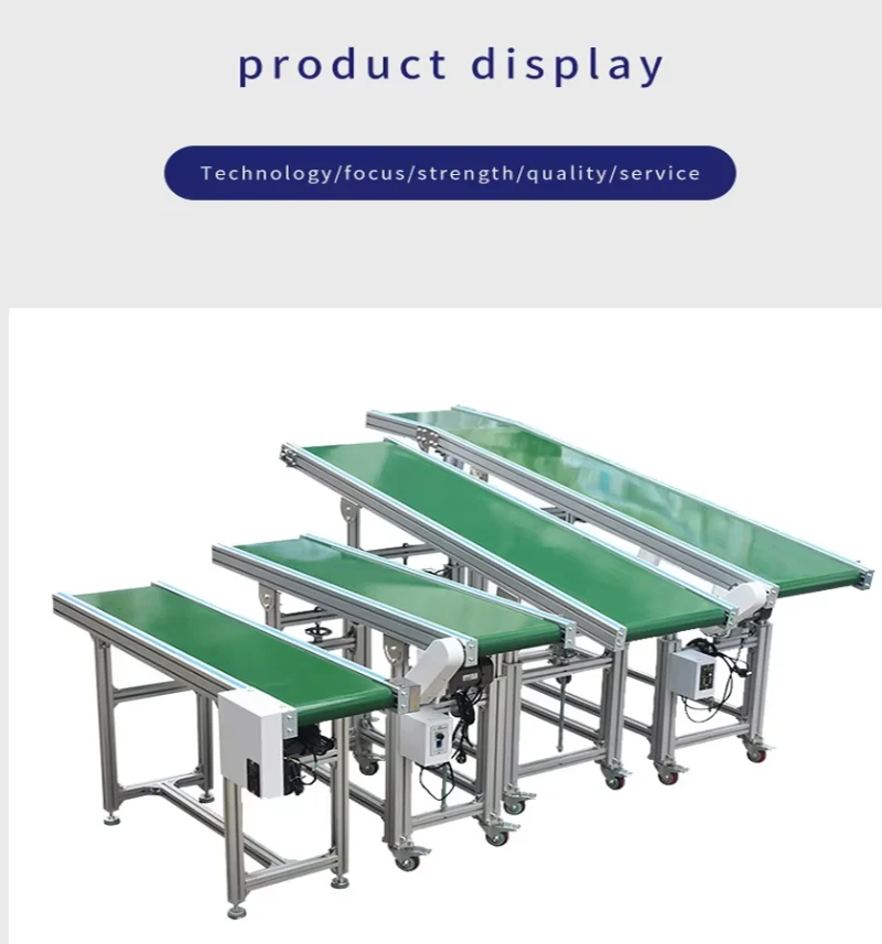 Small Automatic Belt Conveyor Line for Express Sorting Logistics Climbing Machine