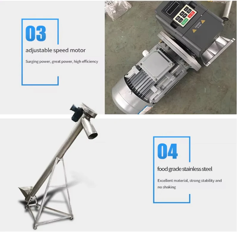 Stainless Steel Screw Automatic Conveyor Screw Conveyor Auger Conveyor Automatic Granule Elevator