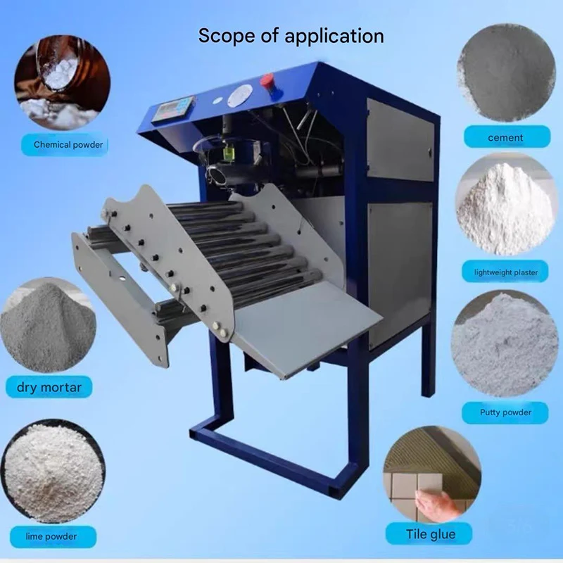 Electric Heavy Calcium Powder Packaging Machine Insulation Mortar Filling Machine With Plc Motor Food Grade Seal &amp; Wrap Function