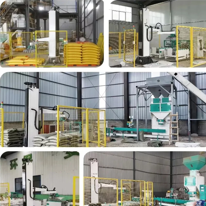 High precision fully automatic 10-50kg fertilizer granular salt animal feed vertical palletizer