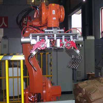 Automatic vertical column palletizer stacking system for bags, boxes and cartons, bag stacker, PLC control