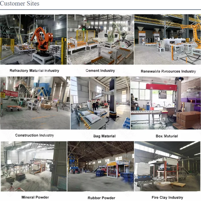 High precision fully automatic 10-50kg fertilizer granular salt animal feed vertical palletizer