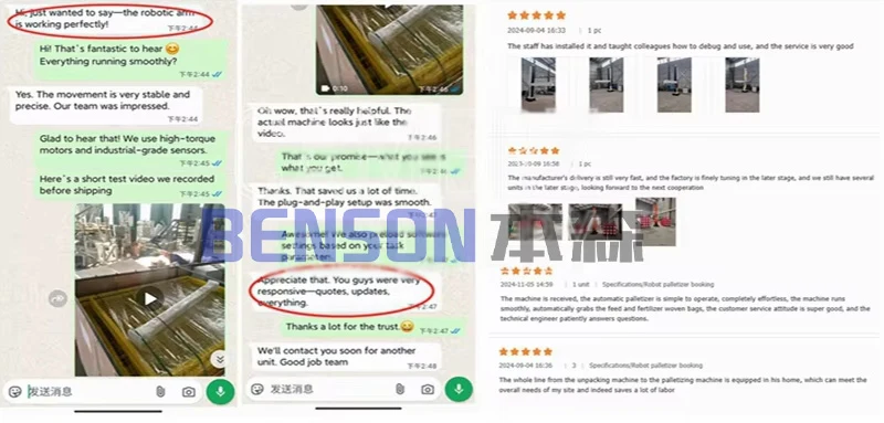 High precision fully automatic 10-50kg fertilizer granular salt animal feed vertical palletizer