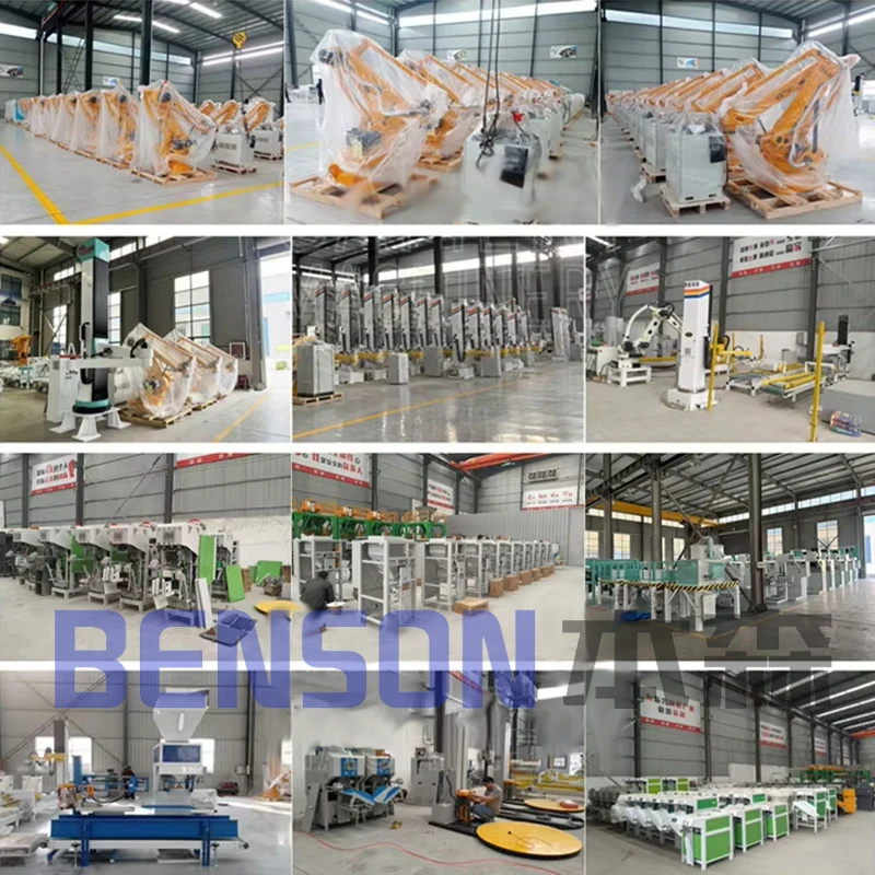 High precision fully automatic 10-50kg fertilizer granular salt animal feed vertical palletizer