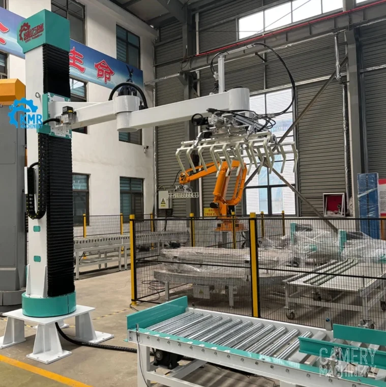 High precision fully automatic 10-50kg fertilizer granular salt animal feed vertical palletizer