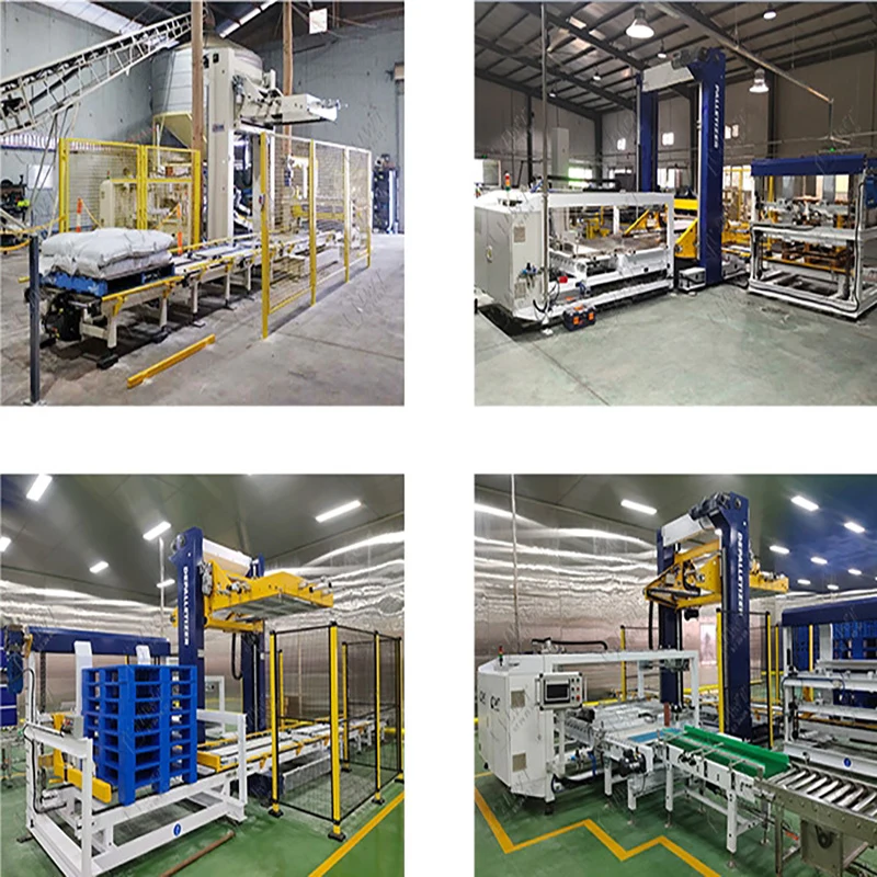 High precision fully automatic 10-50kg fertilizer granular salt animal feed vertical palletizer