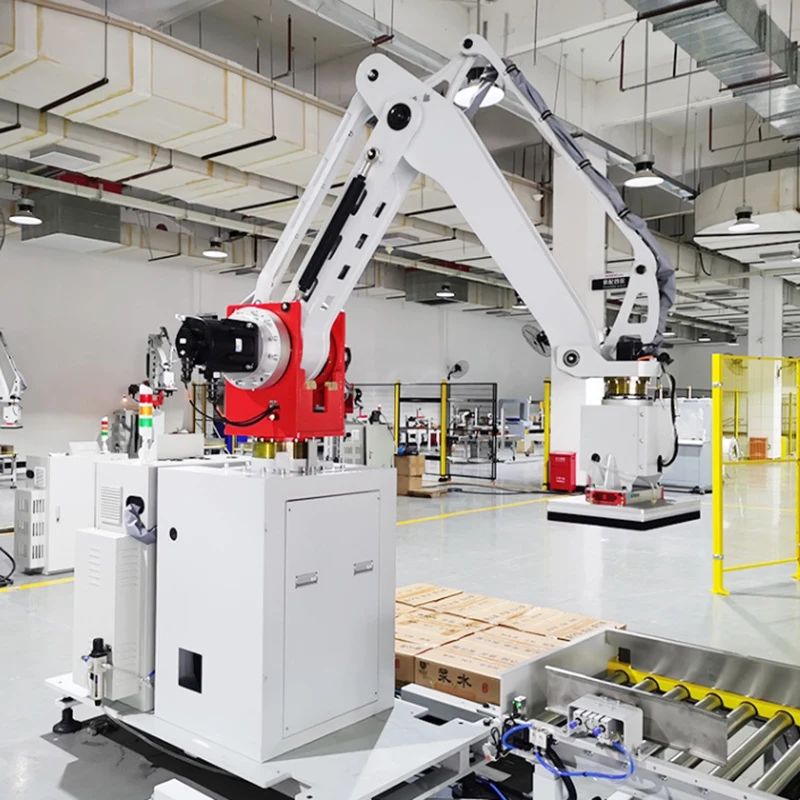 The gripping arm of the high - level palletizer for the intelligent control column of the automatic 20 - 50 kg bag carton conveyor used in beverage and food products