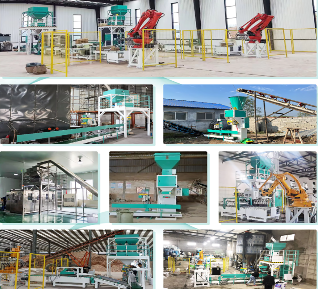 Automated Palletizer with 25kg and 50kg Intelligent Control, Carton Column Palletizing Robot, Palletizer for Food and Feed Packaging Bags