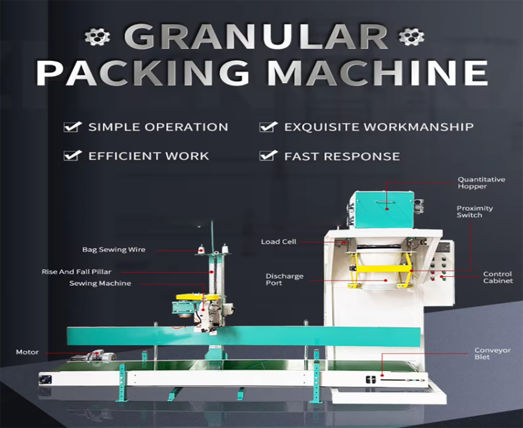 10Kg 15Kg 20Kg 25Kg 30kg Packaging Machine Open Port Bag Grain Animal Food Maize Corn Feed Rice Granule Weighing Packing Machine