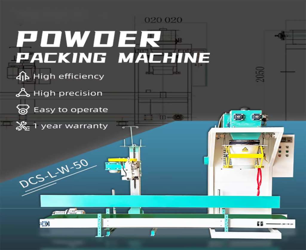 Semi-automatic spiral feeding 20kg 25kg 50kg coffee wheat flour packaging machine,Potato starch quantitative weighing and packaging machine