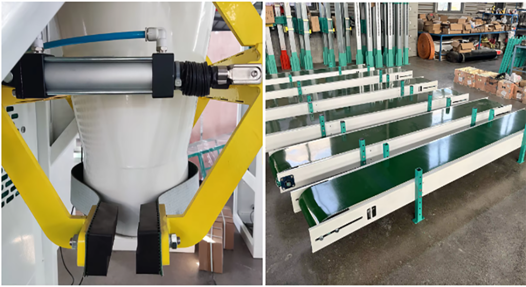 Semi-automatic spiral feeding 20kg 25kg 50kg coffee wheat flour packaging machine,Potato starch quantitative weighing and packaging machine