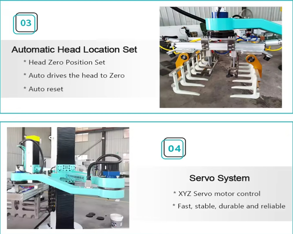 Fully automatic mechanical robot fertiliser column palletiser, 20kg 25kg 50kg compound fertiliser bagged factory robot palletising.