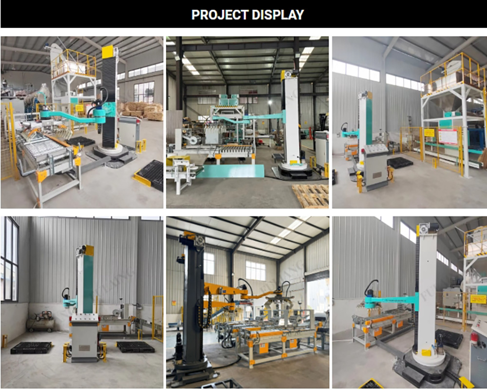 10kg 15kg, 25kg,  canned upright palletizing robots for chili sauce and soybean paste, used in food industry packaging palletizers