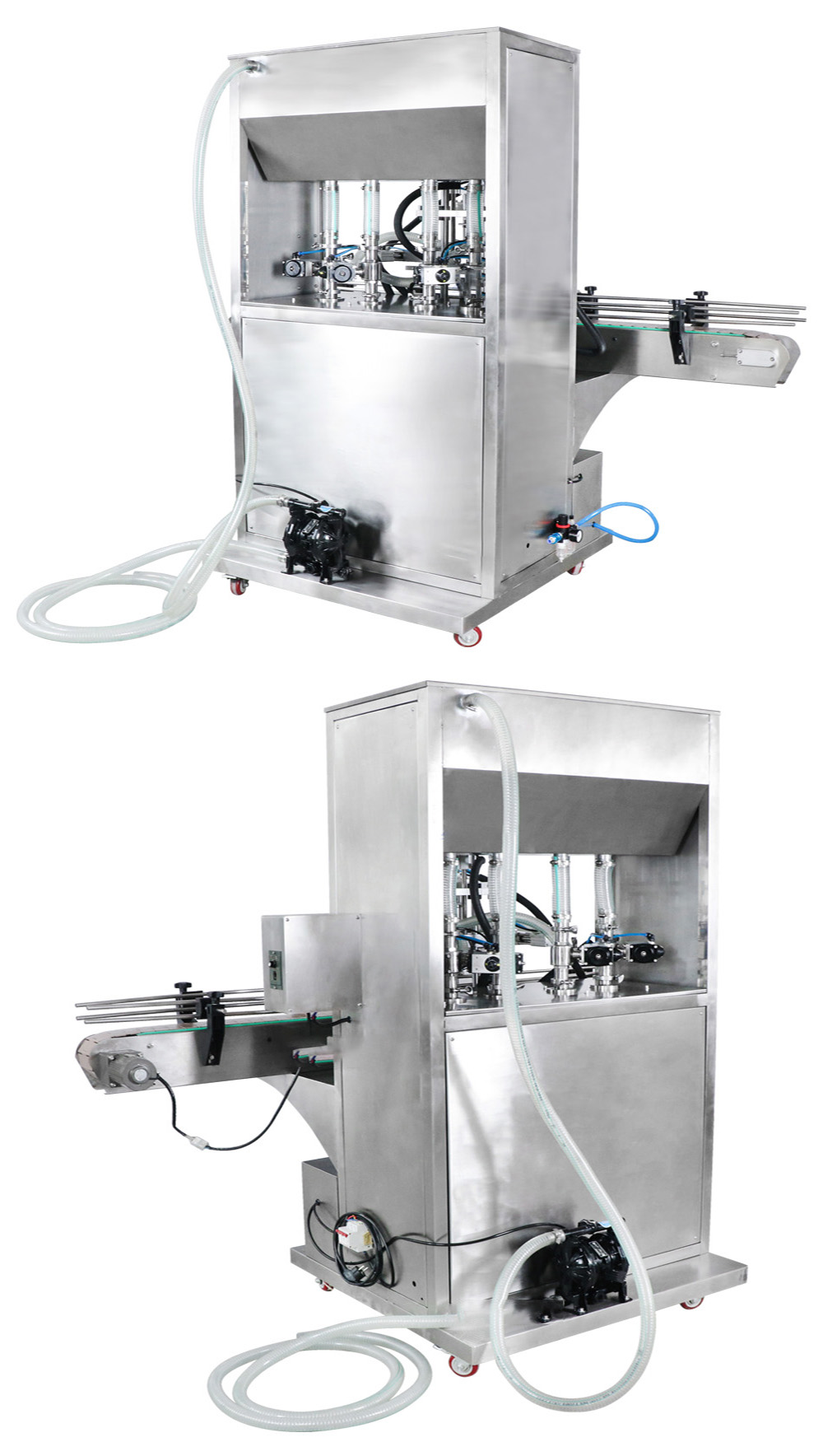 Multi-head linkage liquid filling machine, bottled ketchup 5 kg barreled peanut oil large bottle laundry detergent multi-head linkage liquid filling machine