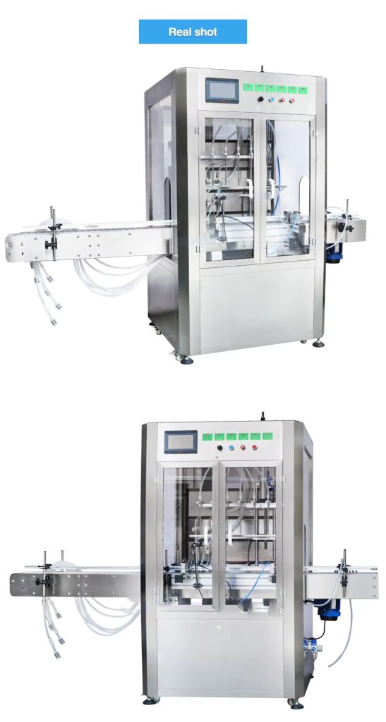 Fully automatic 6-head liquid filling machine, 5kg edible oil small bottle juice milk liquid filling machine
