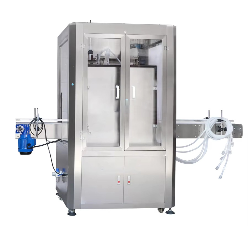 Fully automatic 6-head liquid filling machine, 5kg edible oil small bottle juice milk liquid filling machine