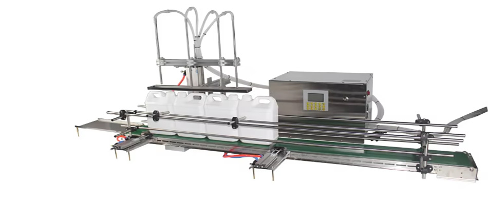 Automatic liquid filling machine 4 nozzle detergent vinegar laundry detergent filling machine