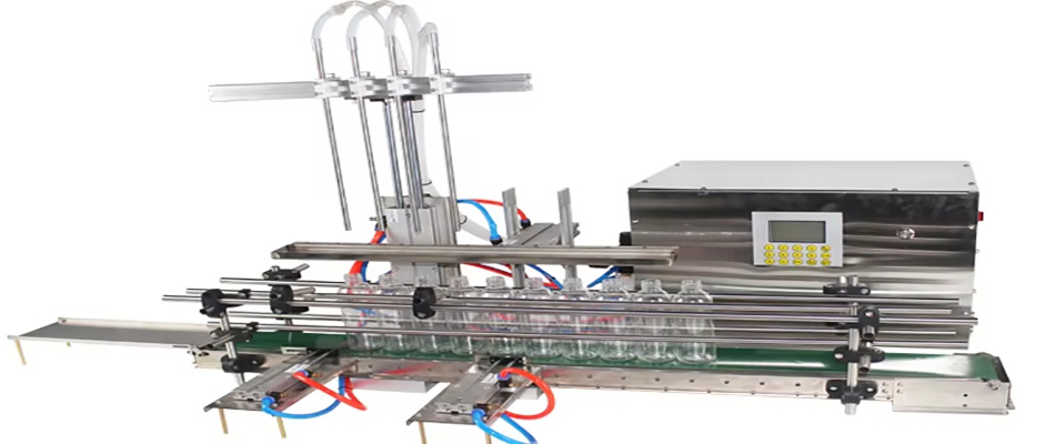 Automatic liquid filling machine 4 nozzle detergent vinegar laundry detergent filling machine