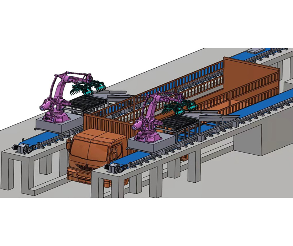 Intelligent loading robot, bagged putty powder, pet feed, large bag seeds, unmanned intelligent loading robot